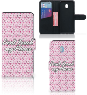 B2Ctelecom Xiaomi Redmi 8A Portemonnee Hoesje Flowers Pink DTMP