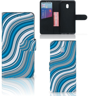 B2Ctelecom Xiaomi Redmi 8A Telefoon Hoesje Waves Blue