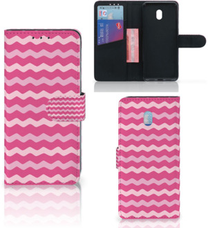 B2Ctelecom Xiaomi Redmi 8A Telefoon Hoesje Waves Pink