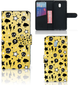 B2Ctelecom Xiaomi Redmi 8A Telefoonhoesje met Naam Punk Yellow