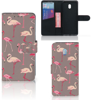 B2Ctelecom Xiaomi Redmi 8A Telefoonhoesje met Pasjes Flamingo