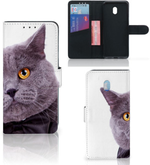 B2Ctelecom Xiaomi Redmi 8A Telefoonhoesje met Pasjes Kat