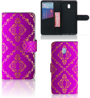 B2Ctelecom Xiaomi Redmi 8A Wallet Case Barok Roze