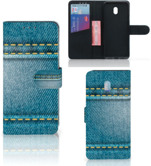 B2Ctelecom Xiaomi Redmi 8A Wallet Case met Pasjes Jeans