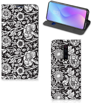 B2Ctelecom Xiaomi Redmi K20 Pro Smart Cover Black Flowers