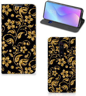 B2Ctelecom Xiaomi Redmi K20 Pro Smart Cover Gouden Bloemen