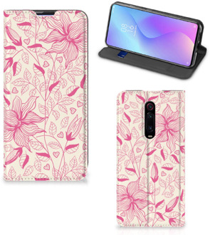 B2Ctelecom Xiaomi Redmi K20 Pro Smart Cover Pink Flowers