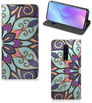 B2Ctelecom Xiaomi Redmi K20 Pro Smart Cover Purple Flower