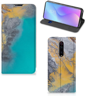 B2Ctelecom Xiaomi Redmi K20 Pro Standcase Marmer Blauw Goud