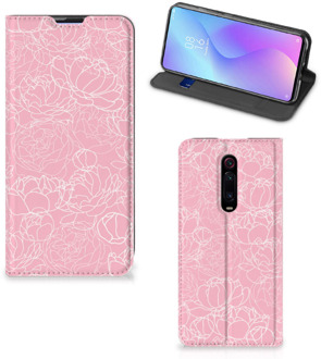 B2Ctelecom Xiaomi Redmi K20 Pro Telefoon Hoesje White Flowers