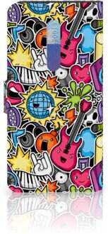 B2Ctelecom Xiaomi Redmi K20 Pro Wallet Case met Pasjes Punk Rock