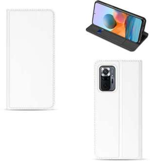 B2Ctelecom Xiaomi Redmi Note 10 Pro Stand Case Hoesje Wit met Pashouder