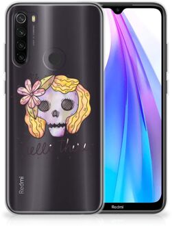 B2Ctelecom Xiaomi Redmi Note 8T Silicone Back Case Boho Skull