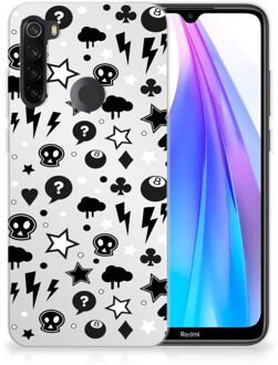 B2Ctelecom Xiaomi Redmi Note 8T Silicone Back Case Zilver Punk