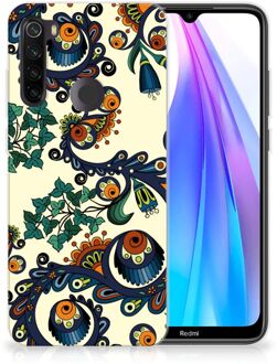 B2Ctelecom Xiaomi Redmi Note 8T Siliconen Hoesje Barok Flower