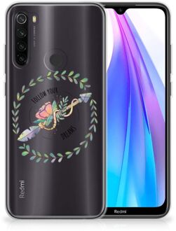 B2Ctelecom Xiaomi Redmi Note 8T Telefoonhoesje met Naam Boho Dreams