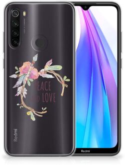 B2Ctelecom Xiaomi Redmi Note 8T Telefoonhoesje met Naam Boho Text