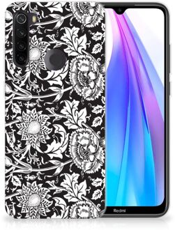 B2Ctelecom Xiaomi Redmi Note 8T TPU Case Black Flowers