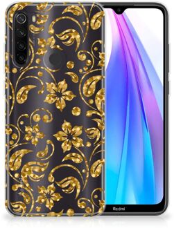 B2Ctelecom Xiaomi Redmi Note 8T TPU Case Gouden Bloemen