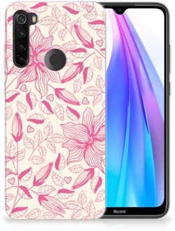 B2Ctelecom Xiaomi Redmi Note 8T TPU Case Pink Flowers