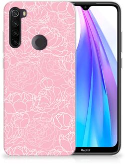 B2Ctelecom Xiaomi Redmi Note 8T TPU Case White Flowers