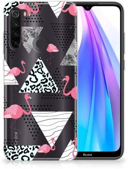 B2Ctelecom Xiaomi Redmi Note 8T TPU Hoesje Flamingo Triangle