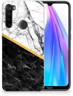 B2Ctelecom Xiaomi Redmi Note 8T TPU Siliconen Hoesje Marble White Black