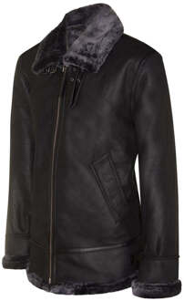 B3 Schapenvacht Shearling Aviator Pilot Flying Jacket - maat XL Zwart