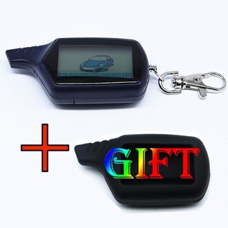 B6 Lcd Afstandsbediening Sleutelhanger Sleutelhanger + Siliconen Case Voor Twage Sleutelhanger Starline B6 2 Weg Auto Alarm Systeem, inbraakalarm
