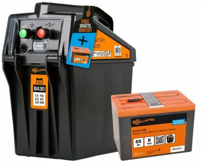 BA30 met gratis 55Ah batterij - Schrikdraadapparaten - 9v - 9600 - 0.25