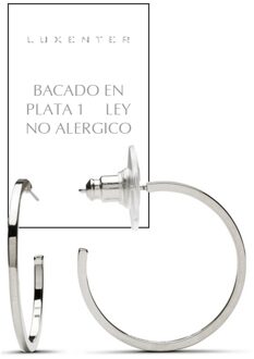 baal gerhodineerde hoepels Zilver - One Size