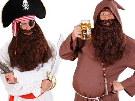 Baard Monnik/Piraat bruin Bruin - Kastanje