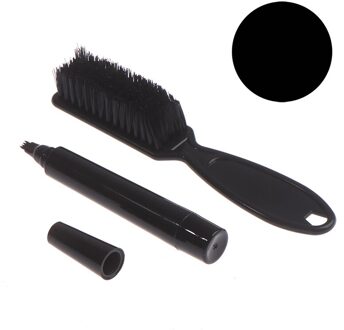 Baard Pen Baard Filler Potlood En Borstel Baard Enhancer Waterdicht Snor Coloring Shaping Tool Voor Mannen zwart