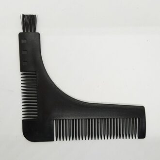 Baard Styling Kam Baard Shaper Grooming Tool Draagbare Snor Borstel Voor Mannen Styler Zwart