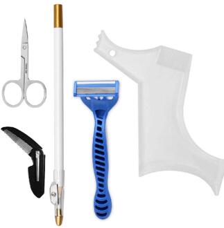 Baard Styling Tools Vormgeven Sjabloon Kam Kapper Symmetrie Lijn Upmen Baard Zorg Vorm Styling Kam Trimmen Guide Template Heerser Kit