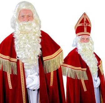 Baardstel Sinterklaas met vaste snor online kopen.