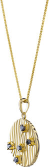 'Babette' Dames 925 Sterling Zilveren Ketting met Hangertje - Goud ZH-7504/G