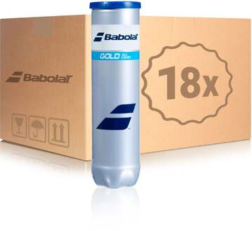 Babolat 18x verpakking 4 stuks Gold All Court X 4 In een doos geel - nosize