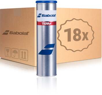 Babolat 18x verpakking 4 stuks Team In een doos geel - nosize