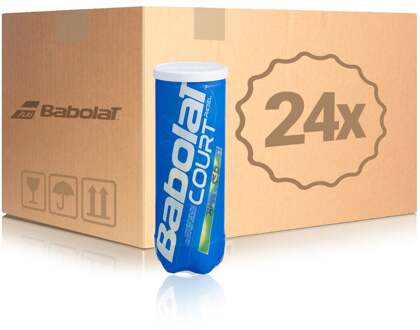 Babolat 24x verpakking  3 stuks Court Padel X3 In een doos geel - nosize