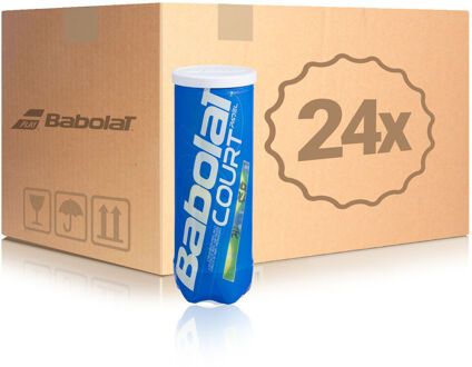 Babolat 24x verpakking  3 stuks Court Padel X3 In een doos geel - nosize