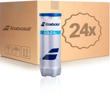 Babolat 24x verpakking  3 stuks GOLD ALL COURT X 3 In een doos geel - nosize