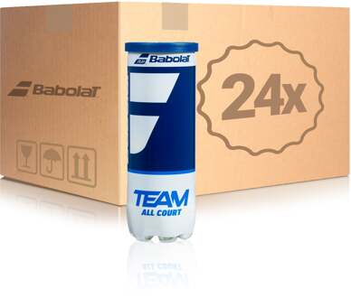 Babolat 24x verpakking  3 stuks Team All Court In een doos geel - nosize