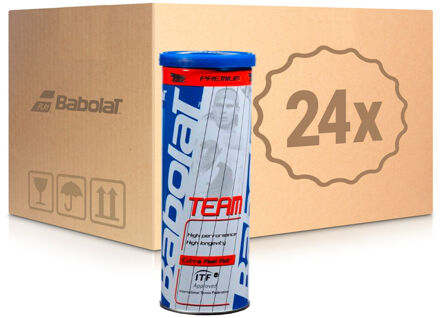 Babolat 24x verpakking  3 stuks Team In een doos geel - nosize