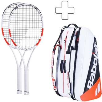 Babolat 2x 100 Plus rackettas wit - 4