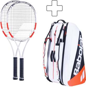 Babolat 2x 16x19 Plus rackettas wit - 2,3,4