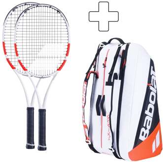 Babolat 2x 16x19 Plus rackettas wit