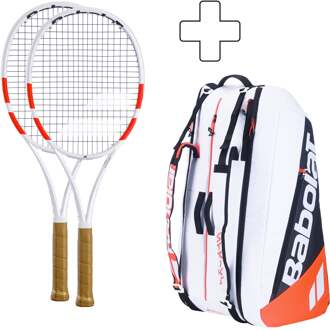 Babolat 2x 97 Plus rackettas wit