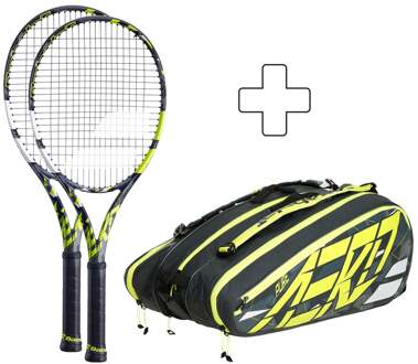 Babolat 2x Plus rackettas antraciet - 1,2,3,4