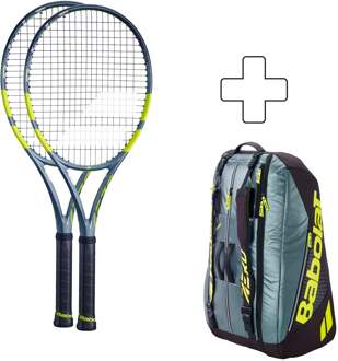 Babolat 2x Pure Aero 98 Plus rackettas antraciet - 1,2,3,4